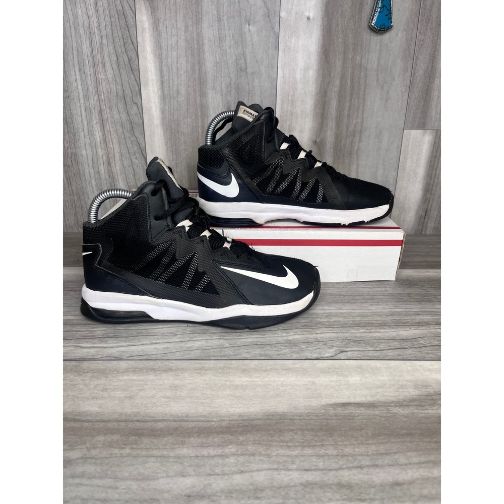 Nike Air Max Stutter Step 2 Kids 4Y Black Good Basketball Shoes 653754-001